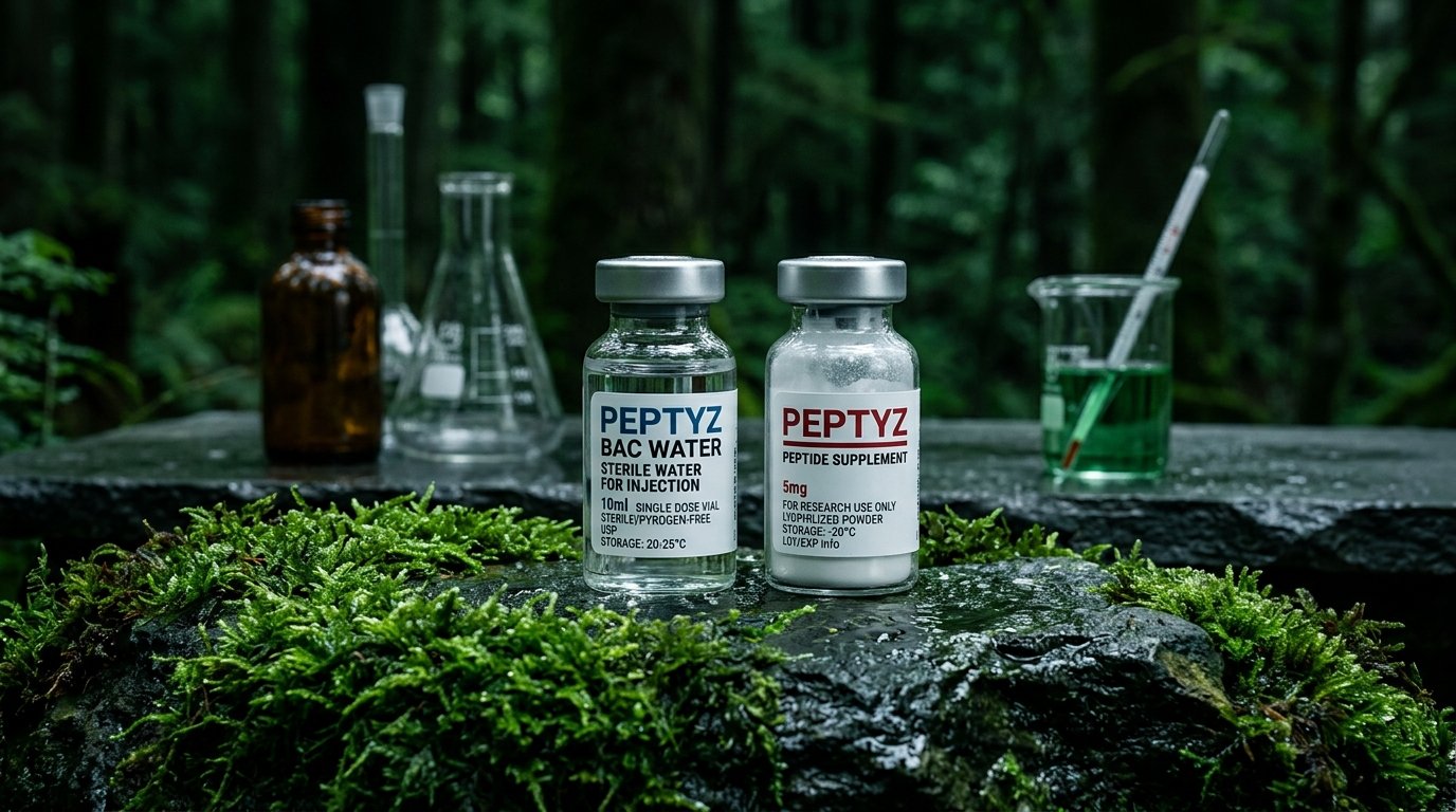 Two Peptyz Vials on Stone
